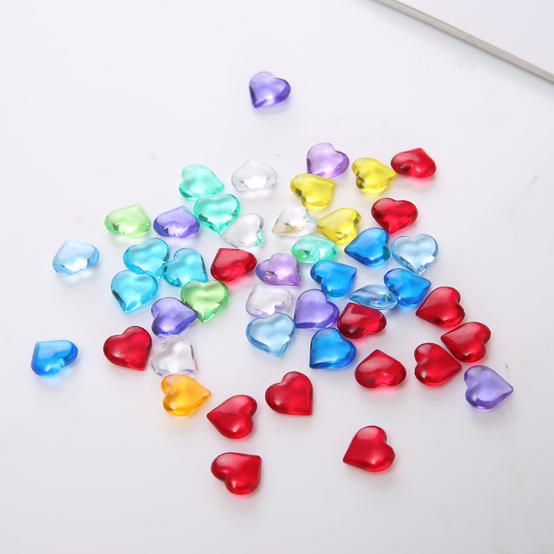 Board Game Loop - 100PCS 10*4mm Heart Shape Acrylic Transparent