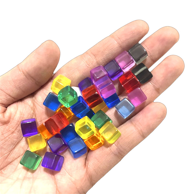 Board Game Loop - 100pcs/set 8mm Clear Cube Dice Chess