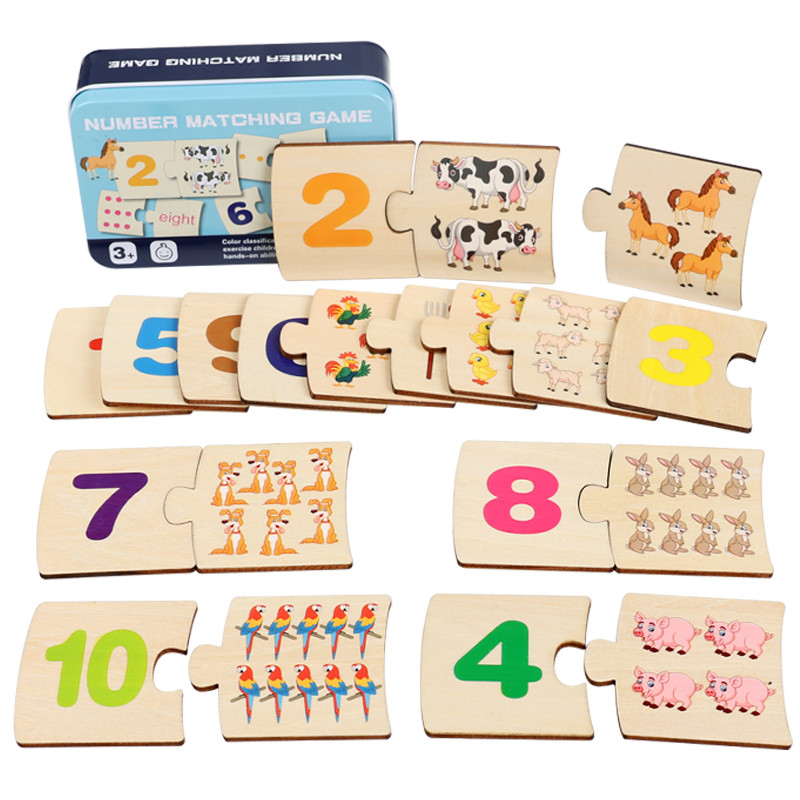 Board Game Word - Children Iron Box Number Enlightenment Paired