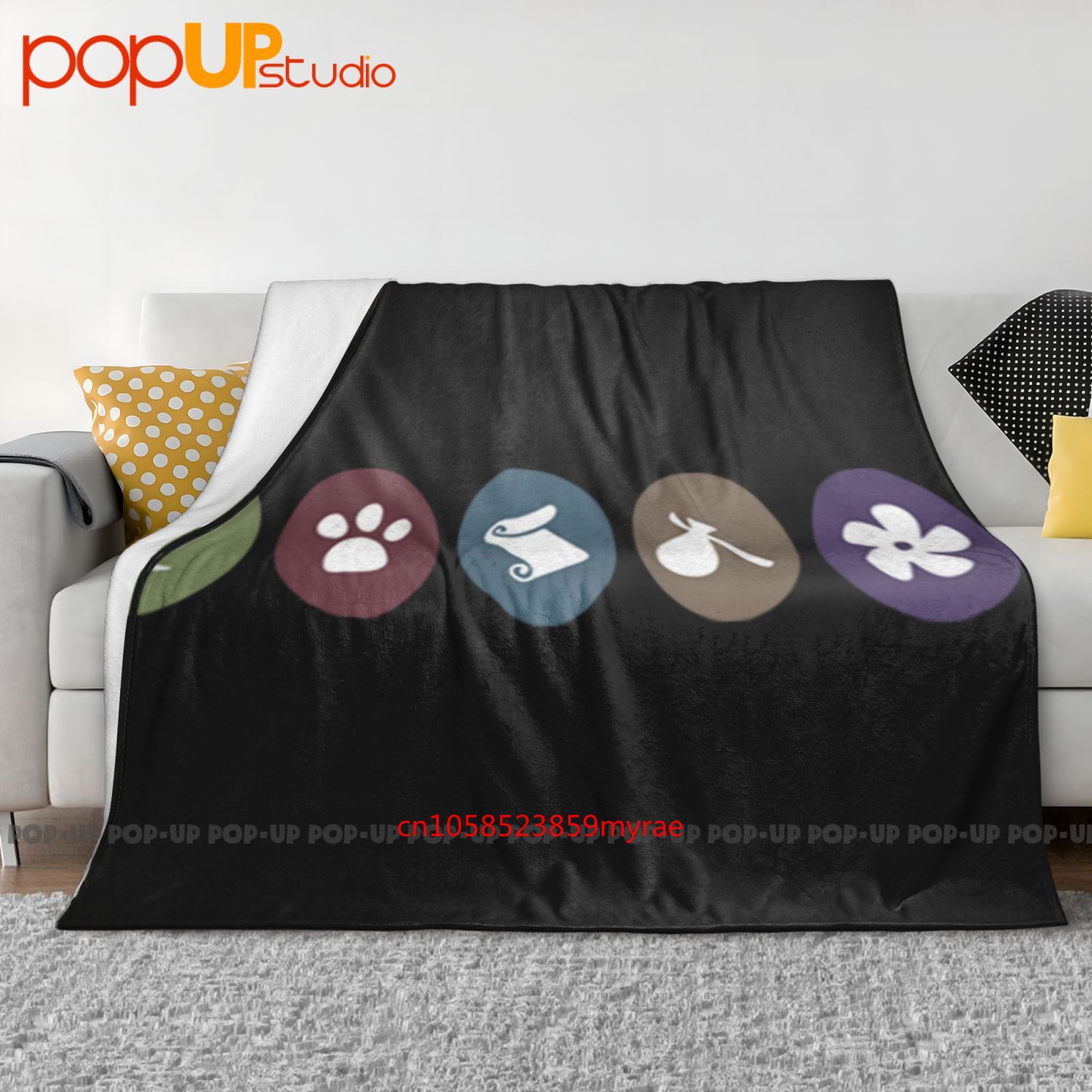 Board Game Quilt - Everdell Board Game Inspired Icons Soft