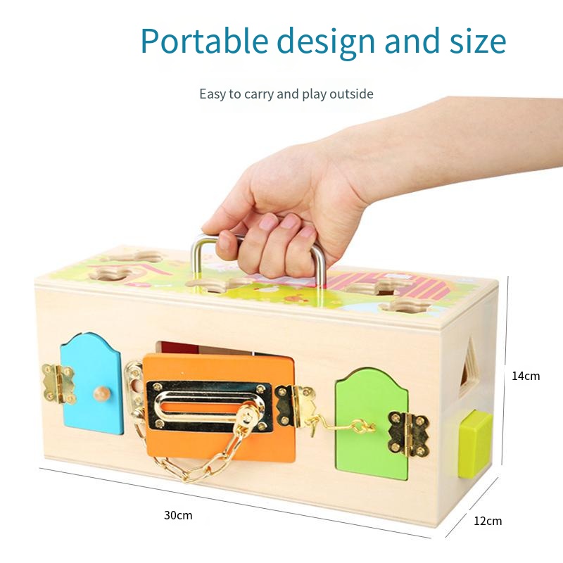 Montessori Lock Box Toy Wooden - Board Game China review and price