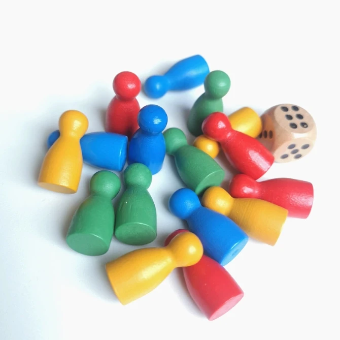 100 Pcs Colorful Wooden Chess  - Board Game Loop review and price