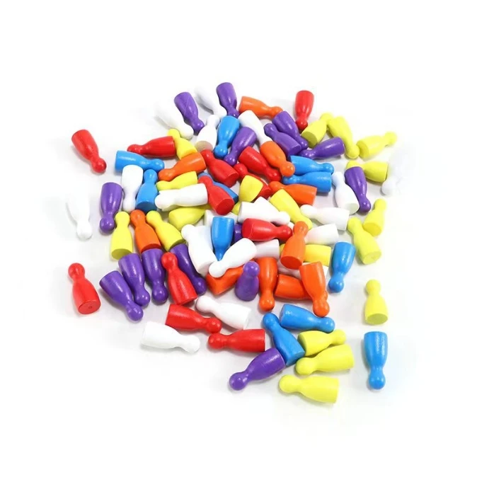 100 Pcs Colorful Wooden Chess  - Board Game Loop review and price