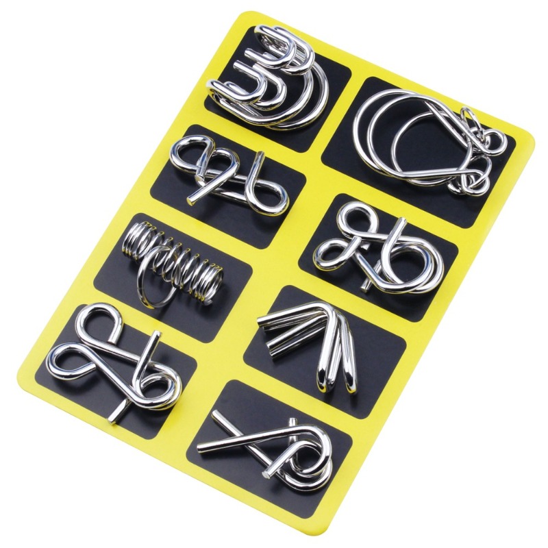 8 Pieces Metal Puzzle Set Clas - Board Game Idea review and price