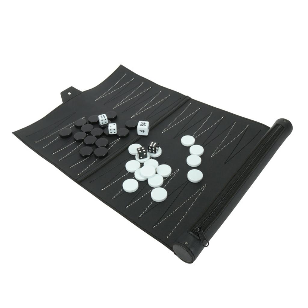Vintage Backgammon Roll-up Lea - Board Game For 5 Players review and price