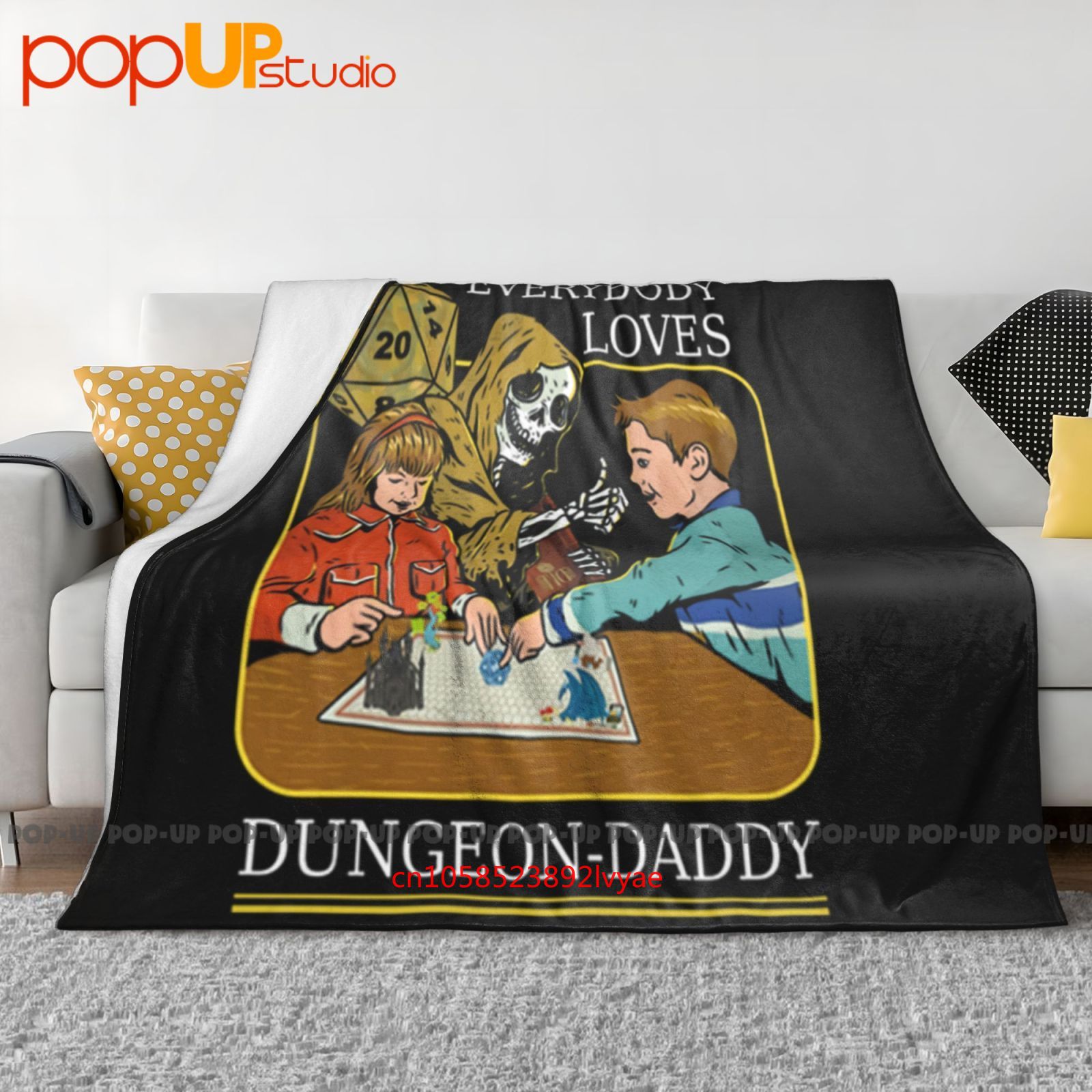 Rpg D20 Dice Dungeon Daddy Fan - Board Game Quilt review and price