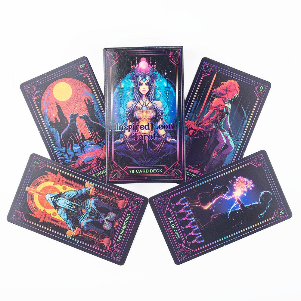 Inspired Neon Tarot Deck 78 Ca - Board Game Quest review and price