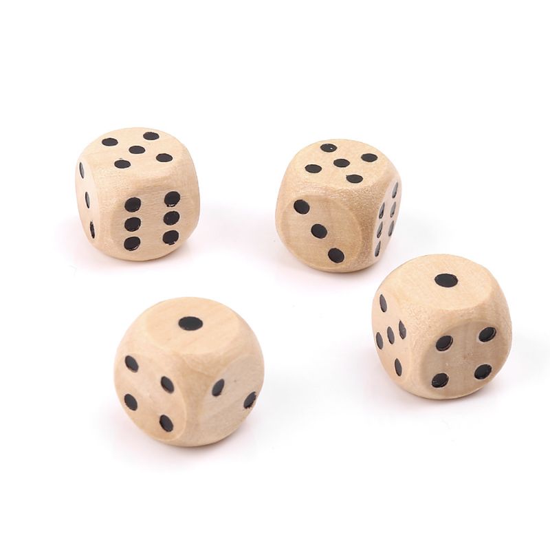 10Pcs Wooden 6 Sided D6 Faces  - Board Game Loop review and price