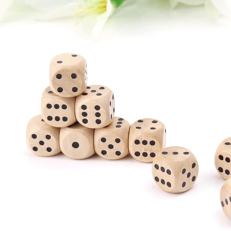 10Pcs Wooden 6 Sided D6 Faces  - Board Game Loop review and price