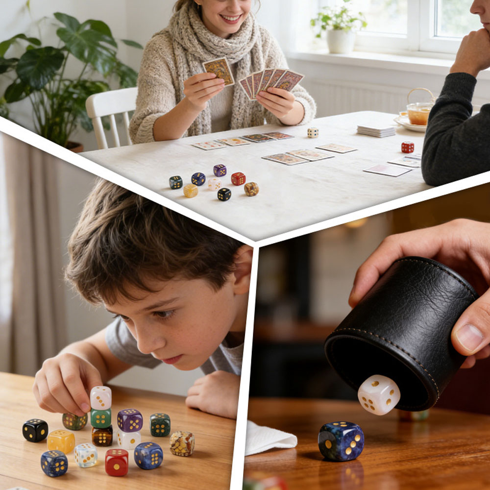 1pc Natural Stone Crystal Dice - Board Game Loop review and price